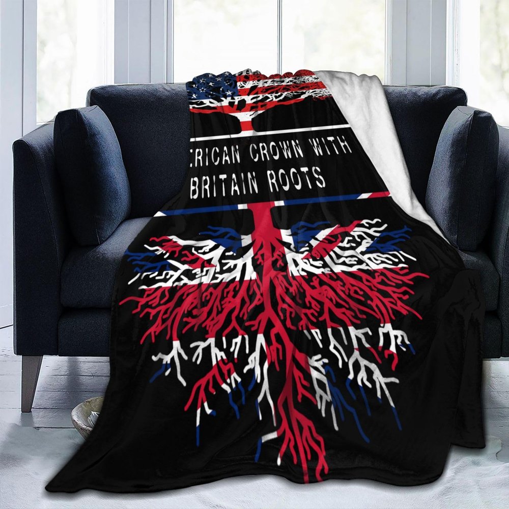 American Crown with Britain Roots Ultra-Soft Micro Fleece Blanket, Breathable, Lightweight Comfortable Throw Blanket Cozy Bed Throws All Seasons 80"x60"inch