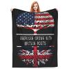 American Crown with Britain Roots Ultra-Soft Micro Fleece Blanket, Breathable, Lightweight Comfortable Throw Blanket Cozy Bed Throws All Seasons 80"x60"inch view 3