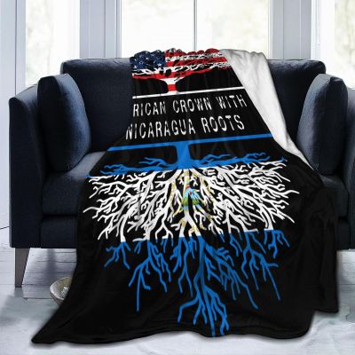 American Crown with Nicaragua Roots Ultra-Soft Micro Fleece Blanket, Breathable, Lightweight Comfortable Throw Blanket Cozy Bed Throws All Seasons 80"x60"inch