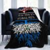 American Crown with Nicaragua Roots Ultra-Soft Micro Fleece Blanket, Breathable, Lightweight Comfortable Throw Blanket Cozy Bed Throws All Seasons 80"x60"inch view 1