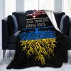 American Crown with Ukraine Roots Ultra-Soft Micro Fleece Blanket, Breathable, Lightweight Comfortable Throw Blanket Cozy Bed Throws All Seasons 80"x60"inch view 1