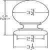 Highland Manor Wood Products Small Kline Ball Finial - 5 1/2" Tall x 3 3/4" Wide - Unfinished Round Wooden Finial for Indoor Use - Perfect for Staircases or Bed Posts - (1 Finial) (Cherry) view 3