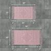 French Connection Nellore Bathroom Rugs, Set of 2 Woven and Beaded Bathroom Mats, Durable Bath Rugs, Thick Bath Mats for Bathroom and Shower Rugs, 17" x 28" and 20" x 38", Dusty Pink view 2