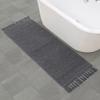 French Connection Nellore Bath Rugs, Woven and Beaded Bath Mats, Durable and Thick Bath Mats for Bathroom and Shower Rugs, 24" x 64", Charcoal view 1