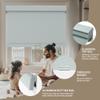 Boolegon Blackout Cordless Roller Shades, Window Blind with Thermal Insulated, UV Protection Fabric, Free-Stop System Roller Blind for Home, Office, Gray, 26" W x 52" H view 3