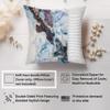 Ethan Taylor Abstract Throw Pillow Soft Cushion Cover 'Luxe Blue Geode Modern Agate Marble Crystal Fractal' Modern Pattern Decorative Square Accent Pillow Case, 20x20 Inches, Blue, Gold view 2