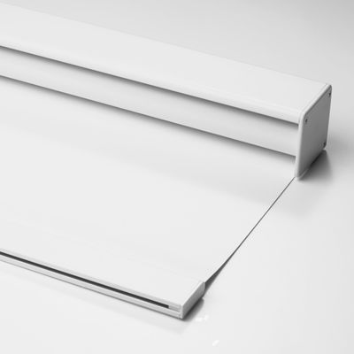 Boolegon Blackout Cordless Roller Shades, Window Blind with Thermal Insulated, UV Protection Fabric, Free-Stop System Roller Blind for Home, Office, White, 25" W x 48" H