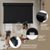 Boolegon Blackout Cordless Roller Shades, Window Blind with Thermal Insulated, UV Protection Fabric, Free-Stop System Roller Blind for Home, Office, Black, 62" W x 88" H view 3