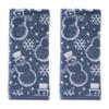 SKL Home Winter/Christmas Top Hat Snowmen Hand Towel 2pc Set for Bath/Kitchen/Bar & Gift, Blue view 1