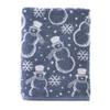 SKL Home Christmas/Winter Top Hat Snowmen Bath Towel, Blue view 1
