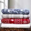 SKL Home Christmas/Winter Top Hat Snowmen Bath Towel, Blue view 4
