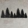 Pine Tree Metal Wall Art, Pine Tree Wall Decor, Nature Metal Wall Decor for Living Room, Bedroom, Bathroom (Black, 35.4x14.3inch/90x36cm) view 1