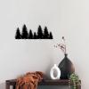 Pine Tree Metal Wall Art, Pine Tree Wall Decor, Nature Metal Wall Decor for Living Room, Bedroom, Bathroom (Black, 35.4x14.3inch/90x36cm) view 3