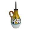 Ceramic Decanter for Olive Oil, Olive Oil Storage, Pottery Made in Italy, Ceramic Oil Holder, Kitchenware Made in Italy, Oil or Vinegar Cruet, Pottery with Houses view 2