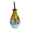 Ceramic Decanter for Olive Oil, Olive Oil Storage, Pottery Made in Italy, Ceramic Oil Holder, Kitchenware Made in Italy, Oil or Vinegar Cruet, Pottery with Houses view 3