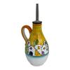 Ceramic Decanter for Olive Oil, Olive Oil Storage, Pottery Made in Italy, Ceramic Oil Holder, Kitchenware Made in Italy, Oil or Vinegar Cruet, Pottery with Houses view 4