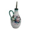 Ceramic Decanter for Olive Oil, Olive Oil Storage, Pottery Made in Italy, Ceramic Oil Holder, Kitchenware Made in Italy, Oil or Vinegar Cruet, Pottery with Swirls view 1