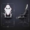 Office Computer Swivel Racing Chair Technology Mesh Ergonomic Office Chair High Back Swivel with Adjustable Armrest Computer Desk Chair for Ultimate Gaming Unisex Relaxing/Black view 3