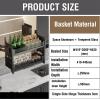 XLTFUC 2 Tier Pull-Out Cabinet Organizer,Pull Down Shelf Cabinet Organizer,Retractable Storage Shelf,Space Saving,Suitable for Kitchen Bar and Cafe Cabinets,Load Capacity 20kg (Size : 410x260x530mm) view 2