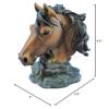 ICE ARMOR 4.5" H Brown Horse Bust Figurine Statue Sculpture Ornament Decor for Housewarming, Holidays, Christmas for Men/Women view 2
