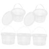 LIFKOME 8pcs Transparent Storage Buckets Multi-use Lobster Containers Lids Portable Pails for Home Organization and Storage of Food Cleaning Supplies and More view 1