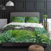 KQZVCU Palm Leaves Tropical Jungle Plant Green Bedding Set Duvet Cover Pillowcase Quilt Cover Double Bed Set Home Decor 240x260cm/65x65cmx2 view 2