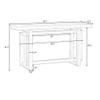 ZSQ Entryway Table for Entryway, Hallway, Living Room, Foyer, Corridor, Contemporary Console Table with Industrial-Inspired Concrete Wood Top (Navy Blue) view 2