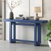 ZSQ Entryway Table for Entryway, Hallway, Living Room, Foyer, Corridor, Contemporary Console Table with Industrial-Inspired Concrete Wood Top (Navy Blue) view 3