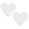 NUOBESTY 2pcs Heart-shaped Foam Cake Dummies Multi-function Baking Models for Wedding Decoration Lightweight and Safe Cake Practice Props for Decorating Toppers and Ribbons view 1