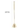 3pcs Candle Snuffer, Golden Iron Plating Bell Shaped Long Handle Candle Extinguisher Candle Wick Snuffer Candle Stopper for Extinguishing Candles view 3