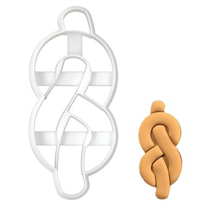 BAKERLOGY Figure 8 Knot Cookie Cutter - Detailed Biscuit Cutter Design for Baking and Crafts, ideal on fondant, dough, clay