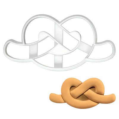 BAKERLOGY Overhand Knot Cookie Cutter - Detailed Biscuit Cutter Design for Baking and Crafts, ideal on fondant, dough, clay