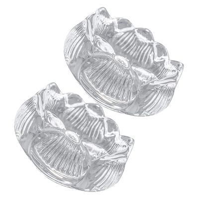 PRETYZOOM 2pcs Glass Votive Candle Holder Decorative Flower Shape Candlestick for Home Decor