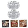 PRETYZOOM 2pcs Glass Votive Candle Holder Decorative Flower Shape Candlestick for Home Decor view 4