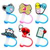 6PCS 10mm Medical Drinking Straw Covers Caps, Nurse Reusable Portable Drinking Straw Tips Lids, Straw Toppers for Stanley Tumblers view 1