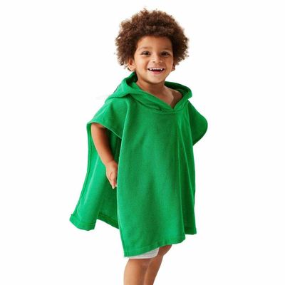 Regatta Childrens/Kids Stompy The Dinosaur Hooded Towel (1-3 Years) (Jellybean Green)
