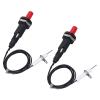 2 Pcs Piezo Igniter 1 Out 2 Push Button with Ignition Needle Wire 1 Meter Piezoelecc Ignition for Fireplace Oven Heater Kitchen Stove Aries view 3