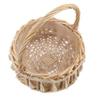 Amosfun Large Willow Bride Basket 9.84X8.26X8.26In Portable Woven Flower Girl Basket Wedding Ceremony Photo Prop Party Supply view 1