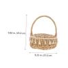 Amosfun Large Willow Bride Basket 9.84X8.26X8.26In Portable Woven Flower Girl Basket Wedding Ceremony Photo Prop Party Supply view 2