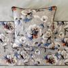 The HomeCentric King/Queen/Twin Ivory Decorative CA King 86"x18" Bed Runner Without Pillow Cover, Floral, Quilted Bed Scarf on Satin Fabric - Floral Harmony view 4
