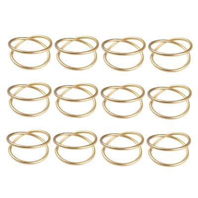 12pcs Metal Spiral Napkin Rings Buckles Butterfly Ring for Couples Napkin Holder for Wedding Banquet