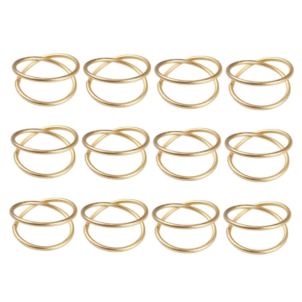 12pcs Metal Spiral Napkin Rings Buckles Butterfly Ring for Couples Napkin Holder for Wedding Banquet