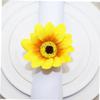 4pcs Sunflower Napkin Rings Artificial Floral Holders for Weddings Valentine Day Parties Rustic Table Decor Lifelike Yellow Flower Design view 4