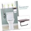jojofuny Wall Mounted Paper Holder Stylish Walnut Design with Nail Installation for Kitchen and Bathroom and Easy to Use Tissue Storage view 3