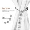 Amosfun 6pcs Acrylic Bead Curtain Tiebacks Elegant No-Punch Decorative Drapery Holders for to Use Suitable for Various Curtains view 4