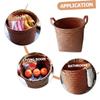 RORPOIR Multipurpose Imitation Rattan Woven Basket for Laundry Toys and Home Decor Stylish Storage for Bedroom Nursery and Office Small Lightweight Design view 4