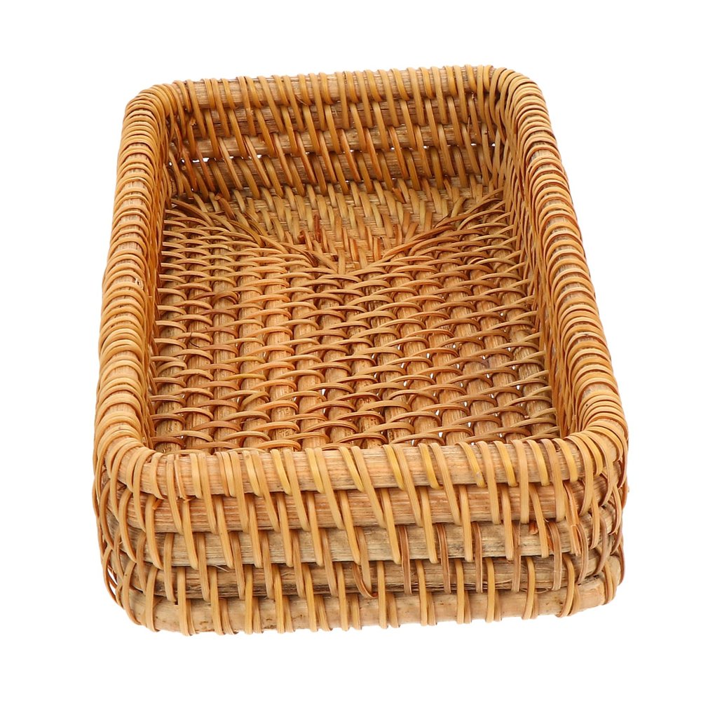 AOKWAWALIY Basket 1Pc Sundries Storage Basket Sturdy Rattan Woven Baskets for Living Room Compact Lightweight