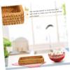 AOKWAWALIY Basket 1Pc Sundries Storage Basket Sturdy Rattan Woven Baskets for Living Room Compact Lightweight view 3
