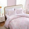 Betsey Johnson - Twin Duvet Cover Set, Silky Smooth Bedding with Shiny Satin Weave & Internal Corner Ties, 2 Piece Bed Set with Matching Pillowcase (Butterfly Garden Pink) view 3
