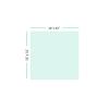 32" Inch Square Glass Table Top - 1/4" Thick - Beveled Edge, Eased Corners view 3